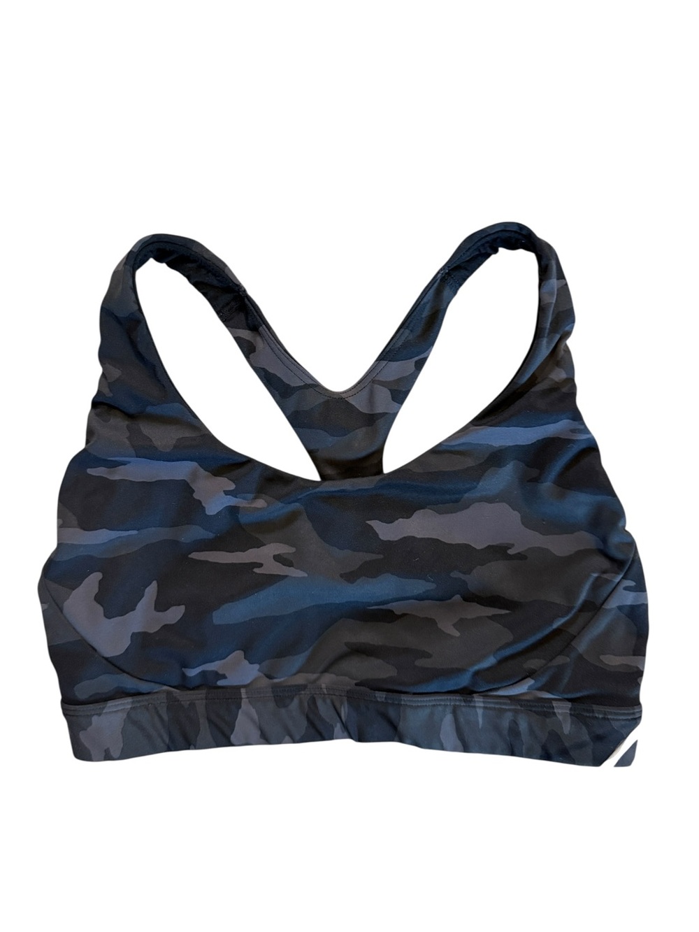 Athleta XS/S Black & Gray Camo Racerback Sports Bra